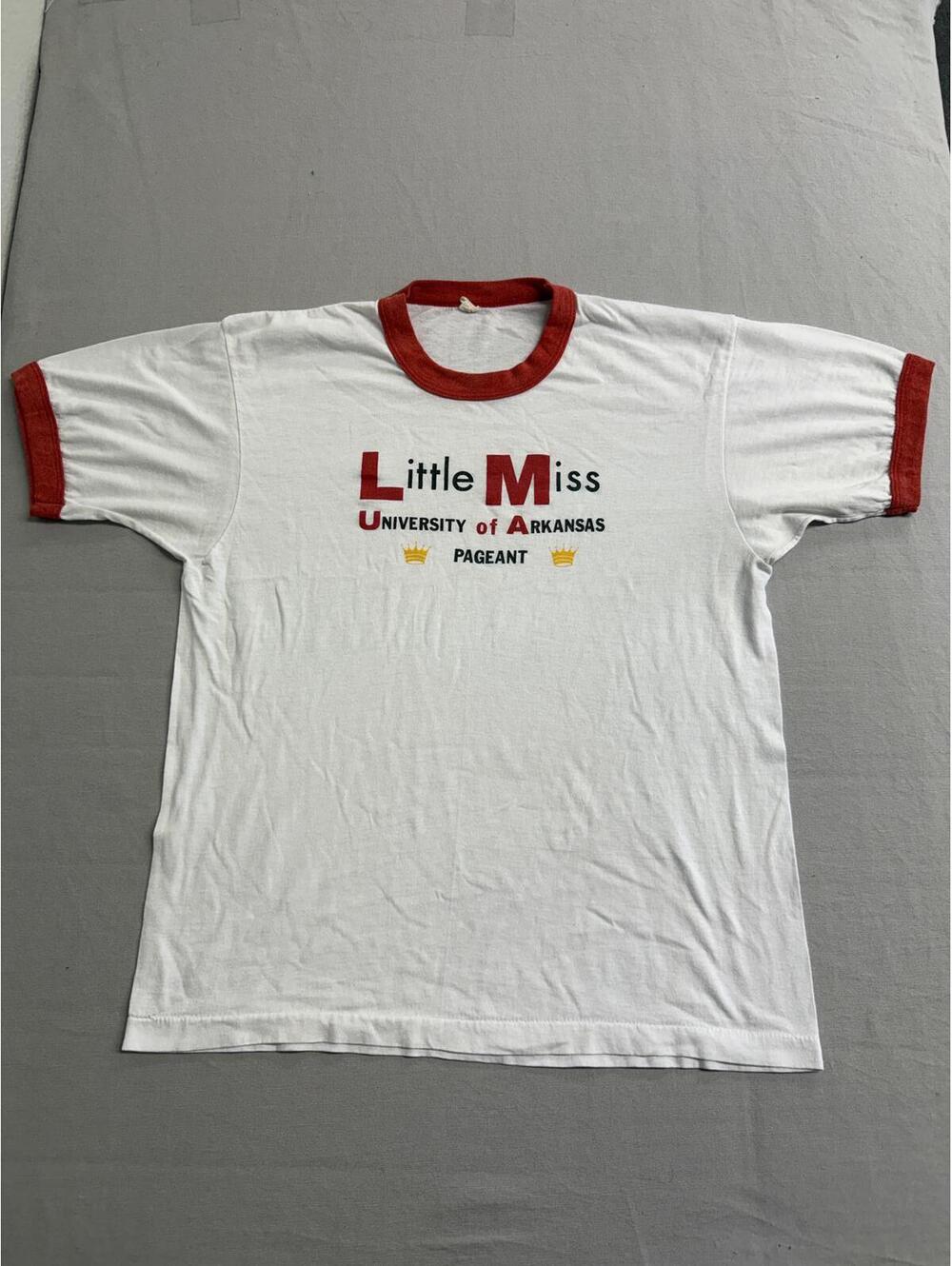 Vintage Little Miss University of Arkansas Pageant Cute Tee